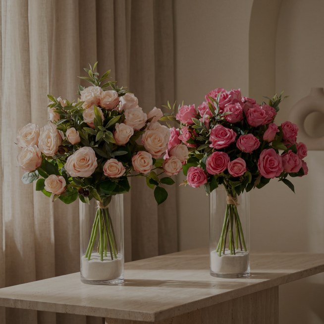 Künstliche Rosensträuße – hochwertige Kunstblumen von Lumisa’s Choice