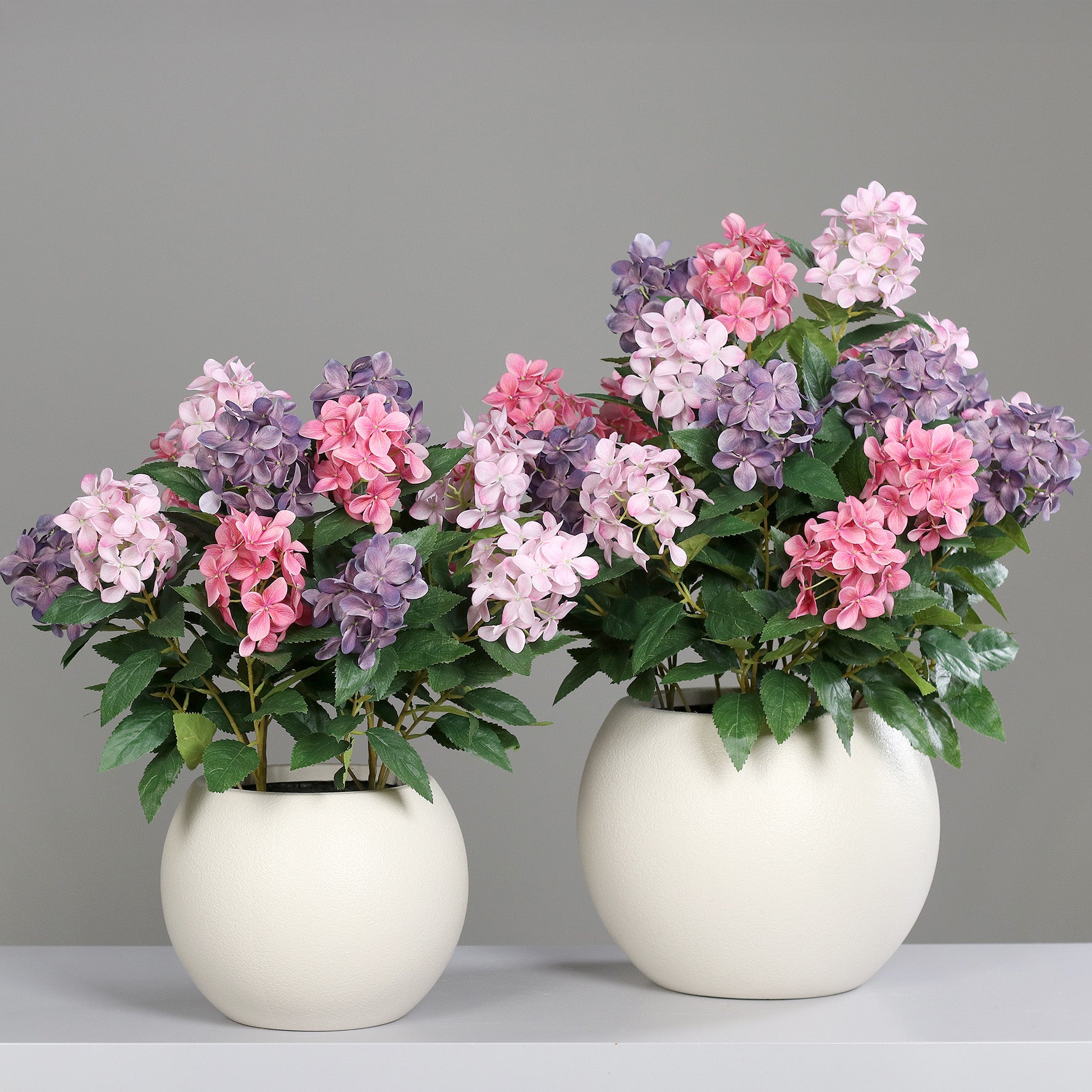 künstliche hortensie pink gruppe im topf lumisas choice