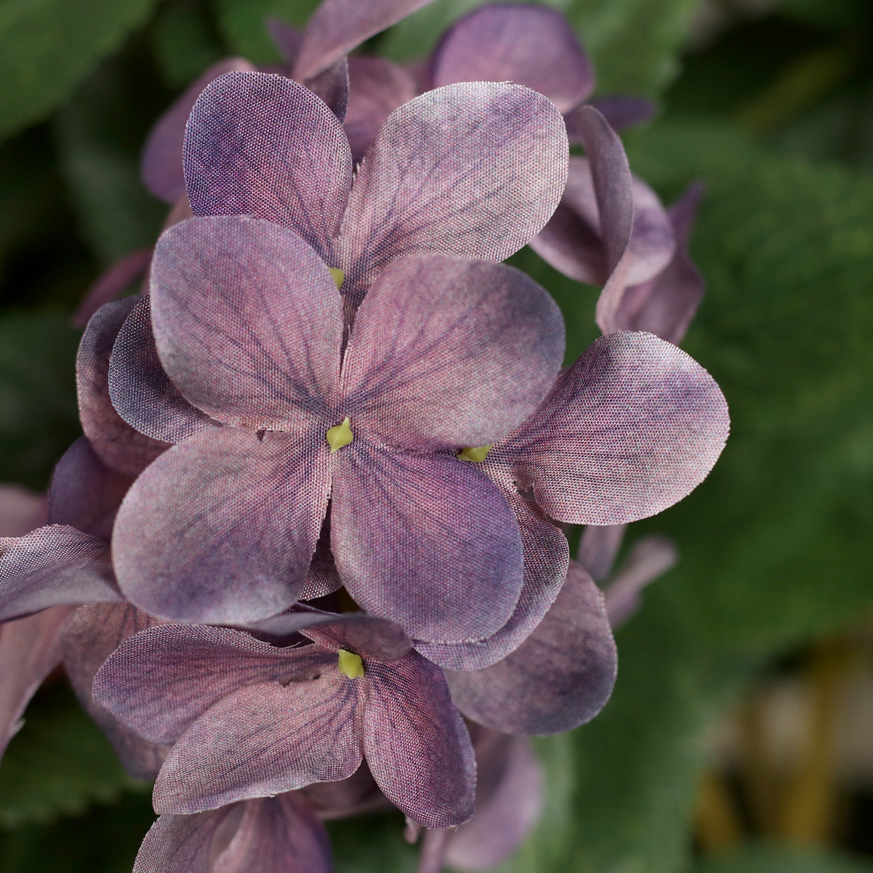 künstliche hortensie pink lila nahaufnahme