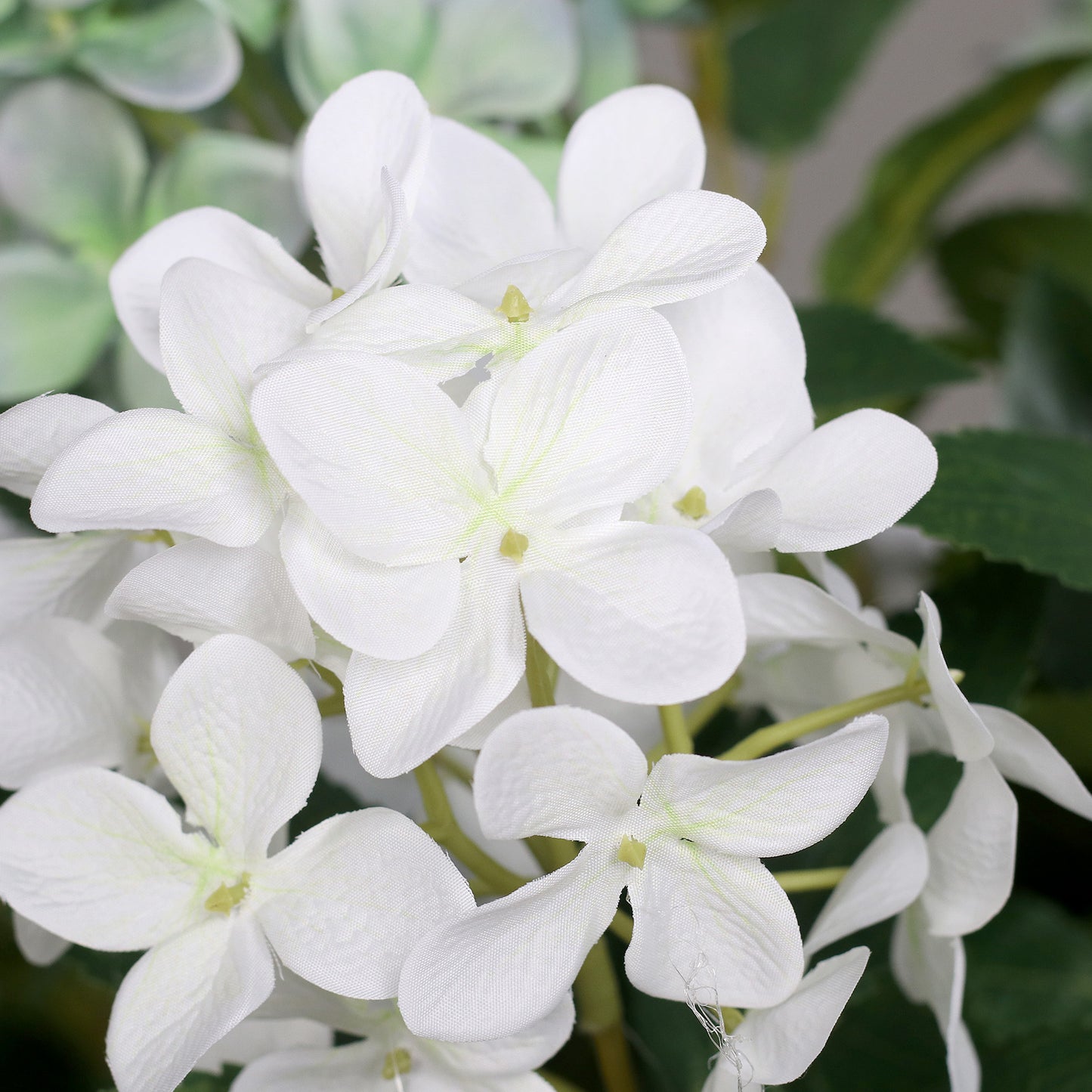 künstliche hortensie weiß nahaufnahme