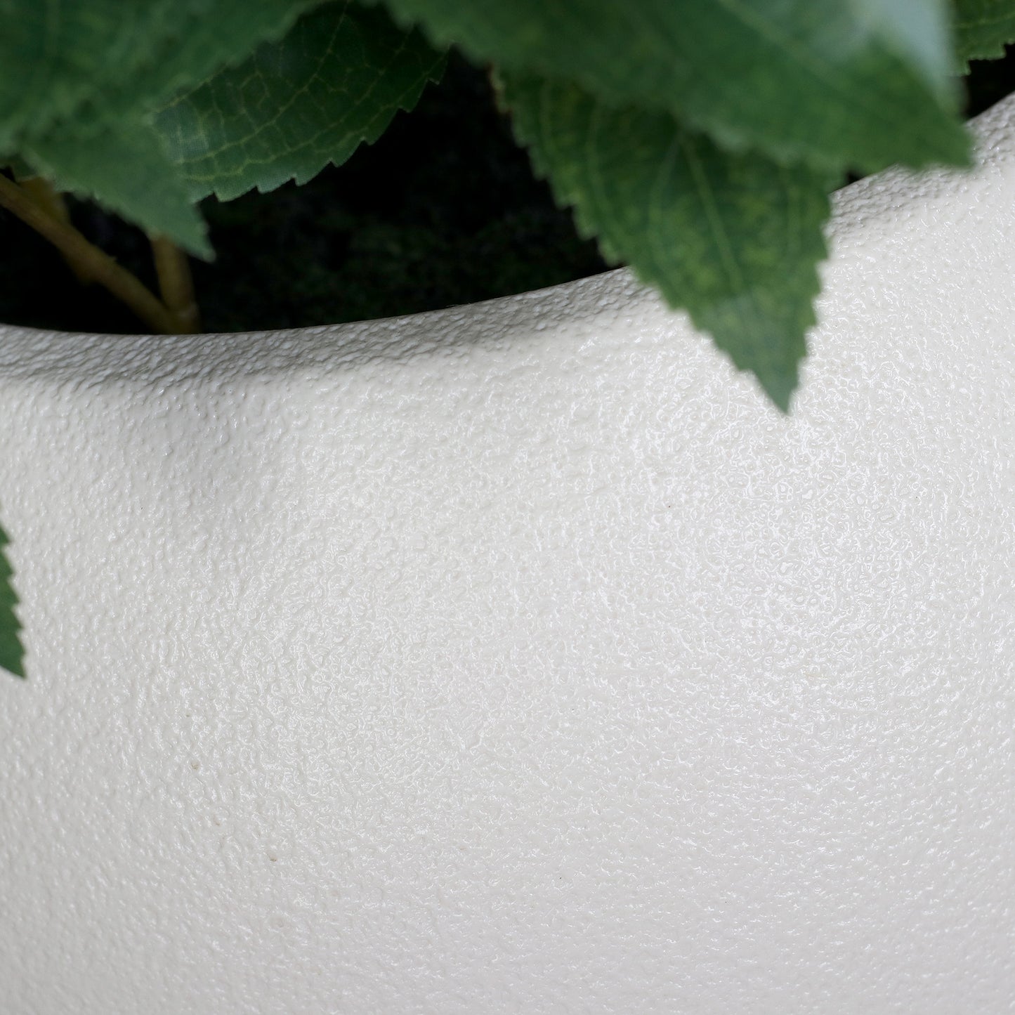 Detailbild künstliche hortensie weiß topf