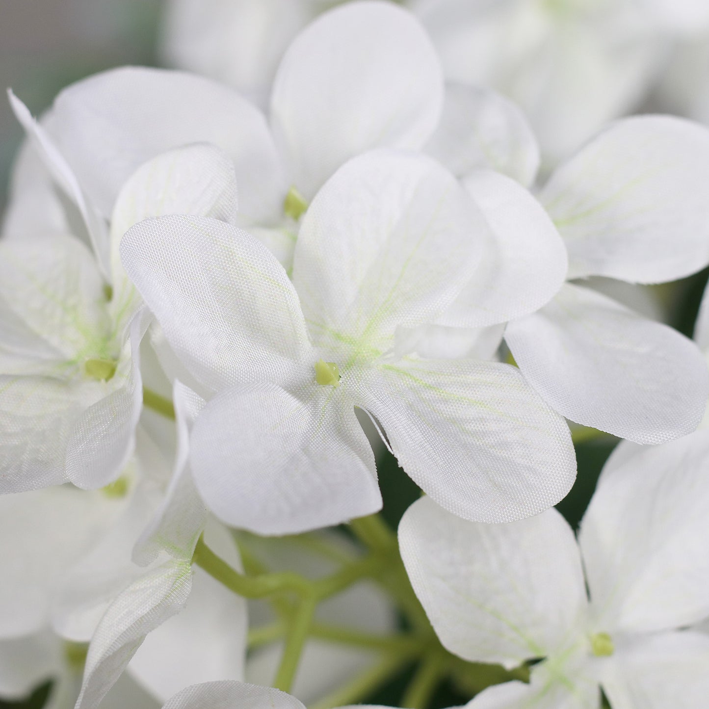 künstliche hortensie weiß blütendetail