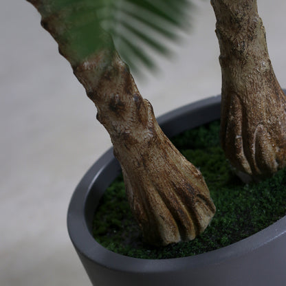 Künstliche Grünpflanze Cycas Palme Detailbild Stammansatz mit Topf