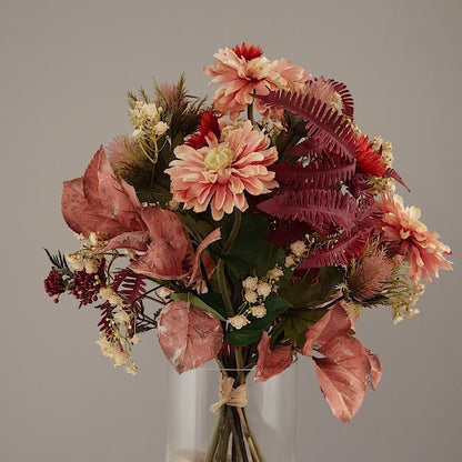 Künstlicher Blumenstrauß Cozy Fall von Lumisa’s Choice in warmen Herbstfarben, 360-Grad-Ansicht mit Drehung.