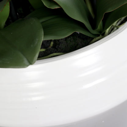 Künstliche Signature Orchidee groß Detailbild weißer Topf
