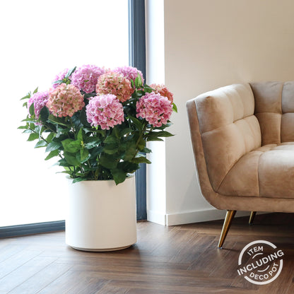 künstliche hortensie pink gross interior styling modern