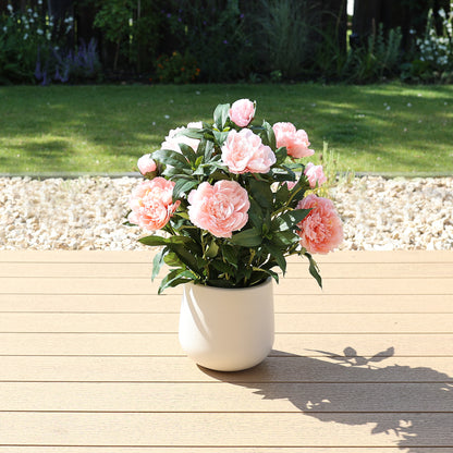 Hochwertige Kunstblumen Päonie im Garten in der Farbe rosé